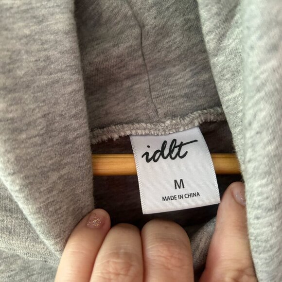 IDLT Perfect Hoodie Womens Medium Gray Double Layered Cozy Heavy Hooded - Picture 3 of 5